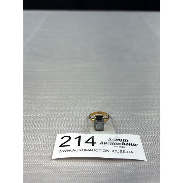 C.1950s 1/20 10k Black Diamond Ring Beautiful Setting!