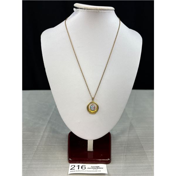 C.1970s 12k G.F. Gold Genuine Opal Necklace