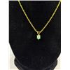 Image 2 : Vintage Gold Genuine Emerald Necklace