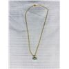 Image 3 : Vintage Gold Genuine Emerald Necklace
