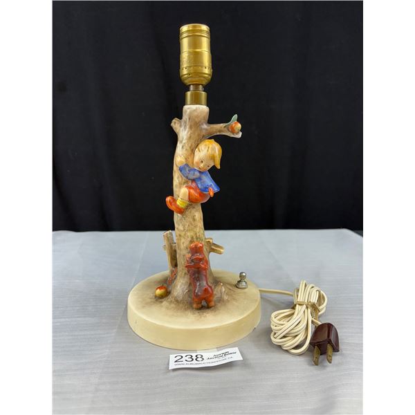 Rare Vintage "Culprits" Hummel Table Lamp, Approx 12" Tall, Made in Germany