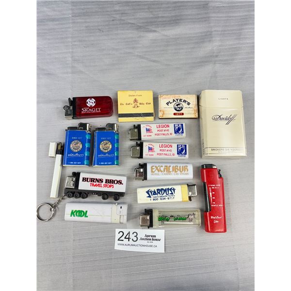15 Vintage Reno Las Vegas etc Lighter Collection