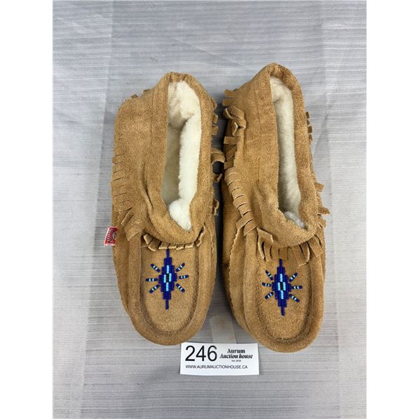 New/Unused Beaded Moccasins Lined