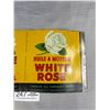 Image 3 : Vintage White Rose Motor Oil Unrolled Quart Can