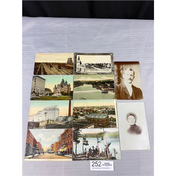 10 Early 1900s Mostly Manitoba Postcards