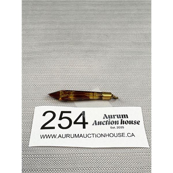 A Victorian Drop Pendant Tortioseshell Crystal