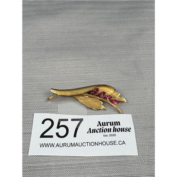 1/20th 12karat Gold 1950s Floral Brooche