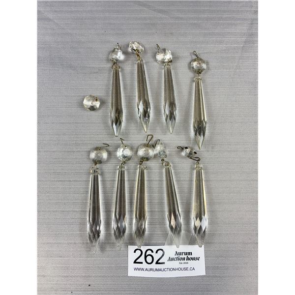 Nice Lot of Antique Lamp Crystal 4" Long