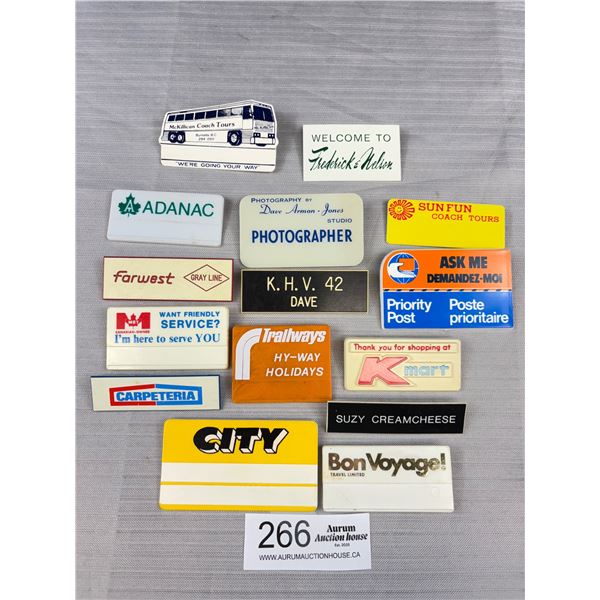 An Interesting Collection of 15 Vintage Employers Badges