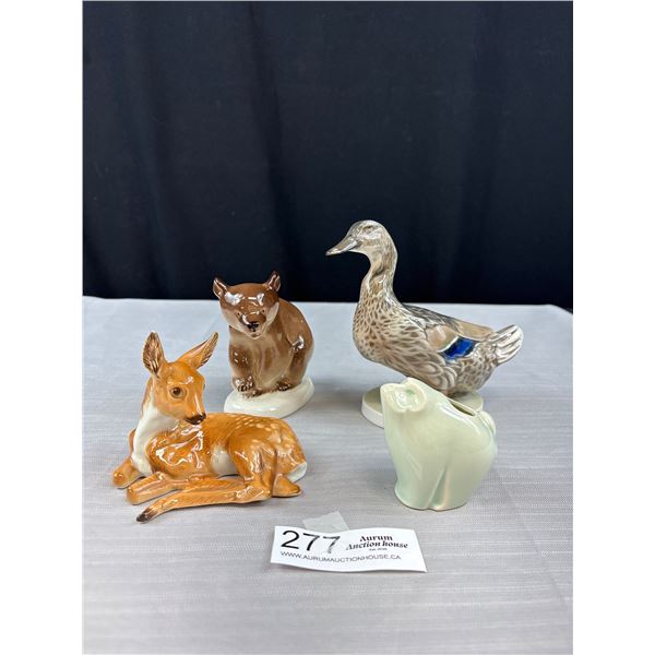 Nice Collectable Porcelain Lot of Figurines Bear, etc