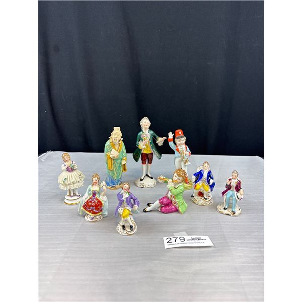 Nice Lot of Vintage Porcelain Figurines Tallest Being 6"