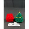 Image 1 : 2 Unusual (Jewelry) Ring Boxes Xmas Tree + House