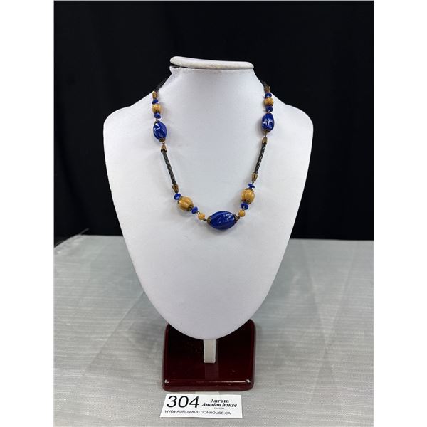 Genuine Art Deco C.1920s Czech Glass Bead Necklace All Orignal Beauty!