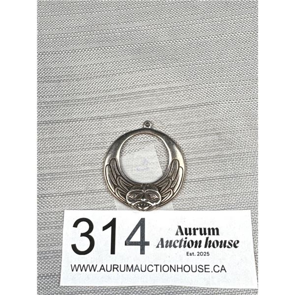 Fabulous! Vintage Marked 925 Native Carved Pendant Beauty