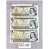 Image 1 : 3 1973 Consecutive $1 Banknotes