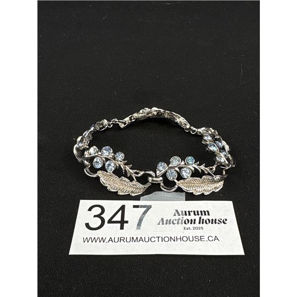 Vintage 1960s Blue Rhinestones Bracelets