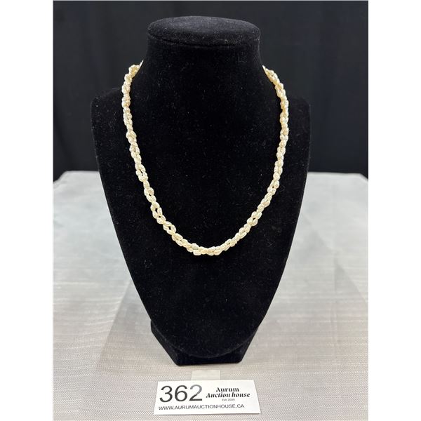 Double Strand Freshwater Pearls Necklace, Original Clasp