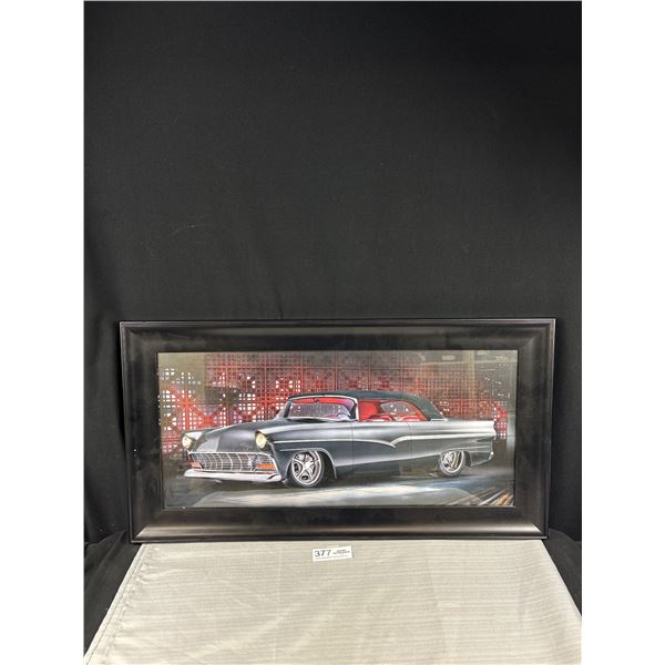 Nicely Framed 28"x14" Custom Car print NO SHIPPING
