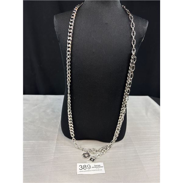 Extra Length Silver Link Necklace
