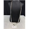 Image 1 : Extra Length Silver Link Necklace