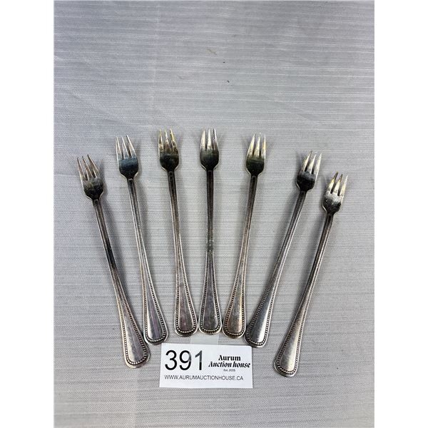 7 Matching Silver Forks, Marked Community