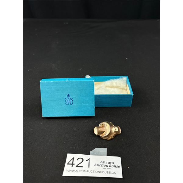 Antique victorian rose gold brooch 1800's