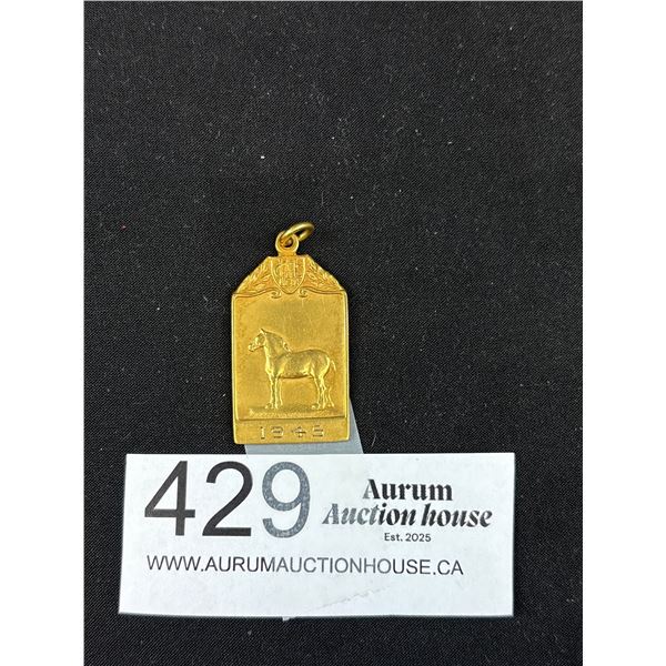 1945 Gold fob clydesdale horse assoc. of Canada