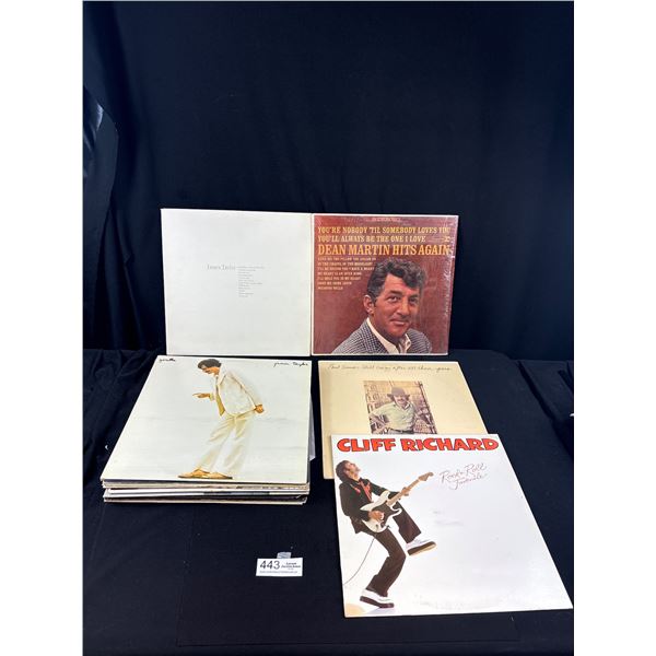 Lot of 17 lps, 2 James Taylor, 2 Paul Simon, Van Morrison, 2 Gary US Bonds, 2 First Edition, Frank S