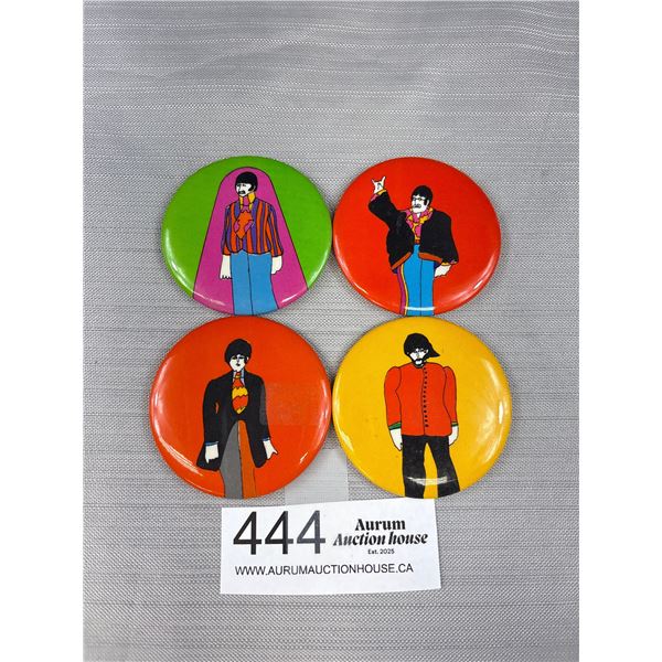 Lot of 4 Beatles Yellow Submarine Hand Mirrors