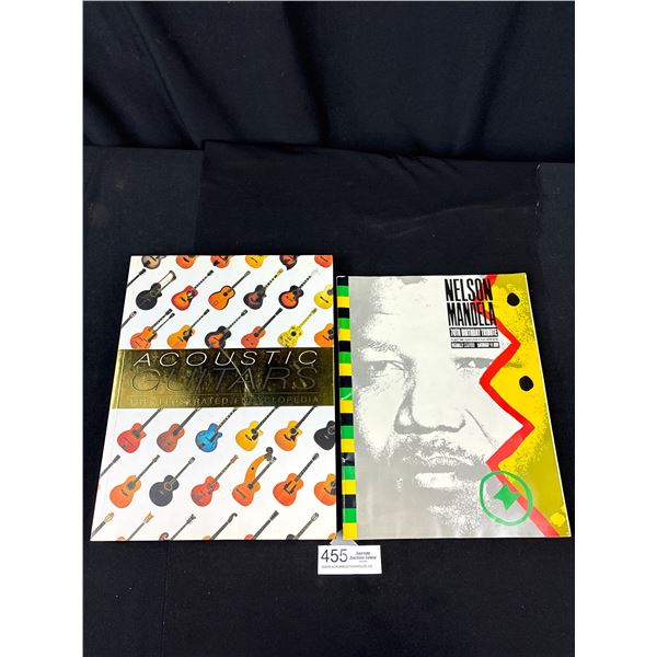 June 11th, 1988 Nelson Mandela Tribute Concert Program and Acoustic Guitars Illustrated Encylopedia 