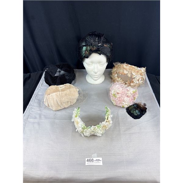 6 Vintage Ladies Hat