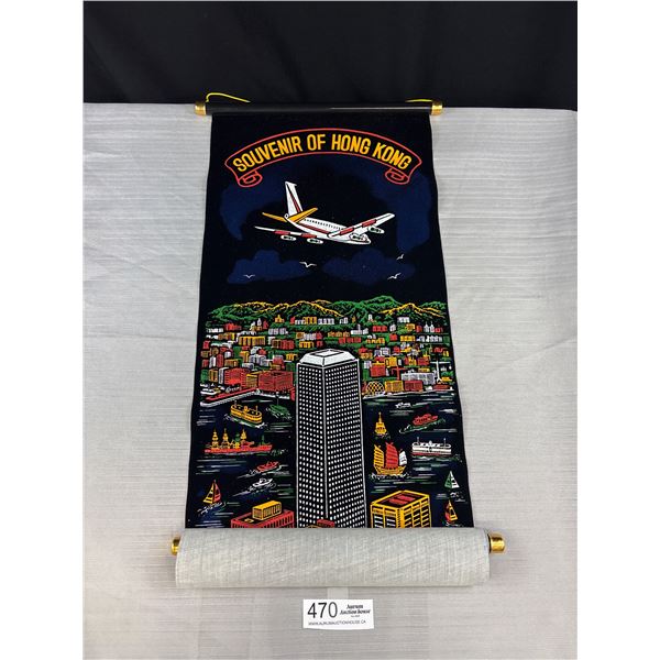 Vintage Souvenir of Hong Kong Scroll
