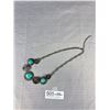 Image 4 : Vintage Silver Tone Metal w/ Turqouise Necklace