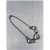 Image 5 : Vintage Silver Tone Metal w/ Turqouise Necklace