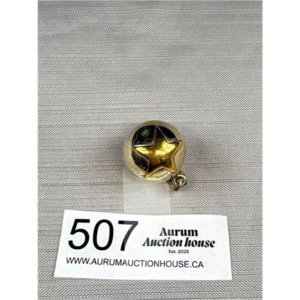 Vintage Mexican Silver Ringing Harmony Bell Pendant