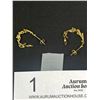 Image 1 : Pair of Gold Plated Sterling Silver Hoop Earrings, Marked 925