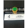 Image 1 : Gold Plated Chinese Jade Ring, Marked 18K GP