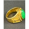 Image 2 : Gold Plated Chinese Jade Ring, Marked 18K GP