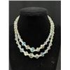 Image 2 : Vintage Double Strand Crystal Beads Choker Necklace