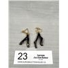 Image 2 : Pair of Natural Black Coral Earrings