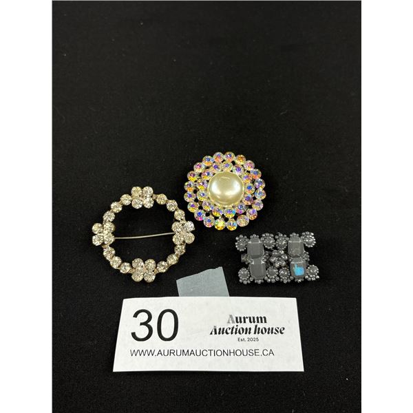 3 Vintage Brooches