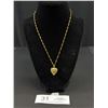 Image 1 : Vintage Gold Plated Sterling Silver Chain, Marked 925 w/ Hinged Picture Locket Pendant Necklace