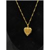 Image 2 : Vintage Gold Plated Sterling Silver Chain, Marked 925 w/ Hinged Picture Locket Pendant Necklace