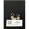 Image 1 : Vintage Aurora Borealis Rhinestones Clip on Earrings