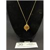 Image 2 : Vintage Gold Plated Pendant w/ Chain Necklace