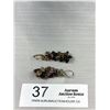 Image 2 : Pair of Natural Stones w/ Sterling Silver Shepard Earrings, Marked 925