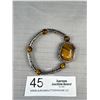 Image 1 : Silver Plated w/ Brown Tigereye Stones Bracelet