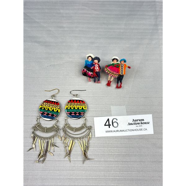 2 Pairs of Peruan Earrings