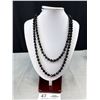 Image 1 : Vintage Black French Jet Beads Necklace w/ Original Clasp