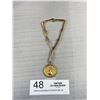 Image 1 : Gold Plated Bracelet w/ Queen Elizabeth Charm